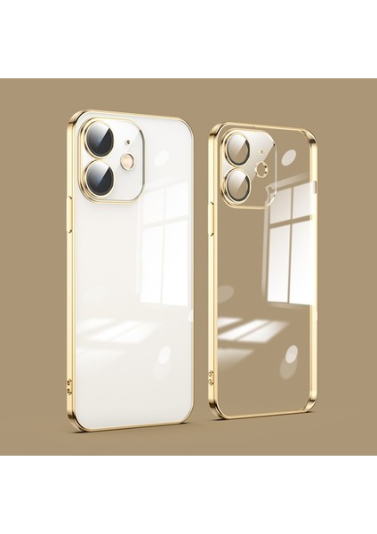 Iphone 12 Golden Için Toz Geçirmez Cam Lens Kılıfı