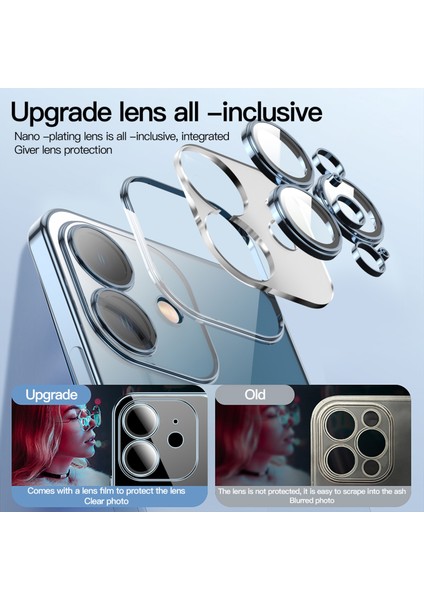 Iphone 12 Golden Için Toz Geçirmez Cam Lens Kılıfı