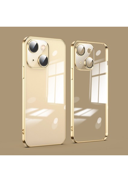 Iphone 13 Golden Için Toz Geçirmez Cam Lens Kılıfı