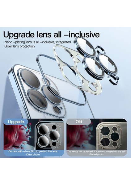 Iphone 13 Golden Için Toz Geçirmez Cam Lens Kılıfı