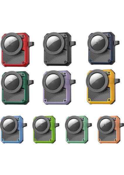 Airpods Için 1/2 Otomatik Flip Anahtar Tpu Airtag (Turuncu)