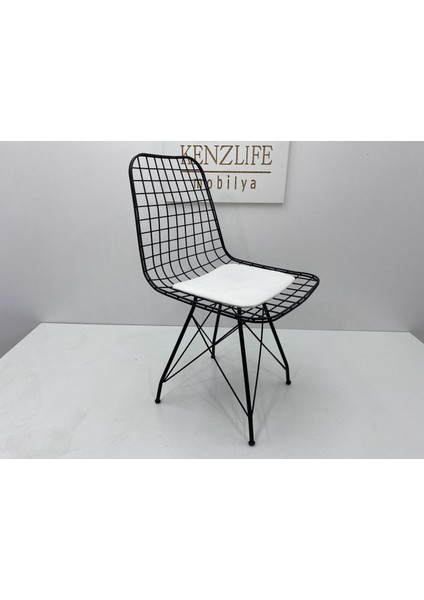 Knsz kafes tel sandalyesi 1 li mazlum syhbeyaz kumaş ofis cafe bahçe mutfak fiyatları