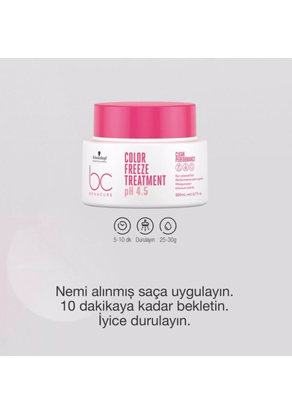 Bc Bonacure Color Freeze Ph 4.5 Renk Koruyucu Vegan Saç Maskesi 200 Ml