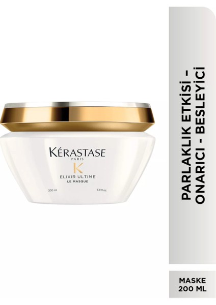 Elixir Ultime Le Masque Matlaşmış Saçlar Için Parlaklık Verici Saç Maskesi 200 Ml