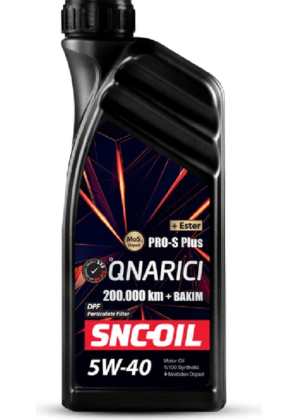 SNC-OIL +Ester Pro-S Plus 5W-40 1 Litre Onarıcı Motor Yağı ( Üretim Yılı: 2023 )