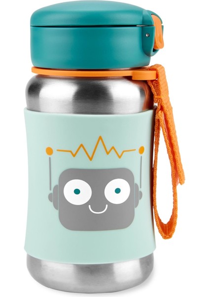 Pipetli Paslanmaz Çelik Suluk 350ML Robot