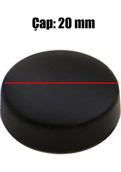 Dekoratif Vida Kapağı Kapatıcı 20 mm Mat Siyah Vida Tapası Tıpası (10 Adet) fiyatları
