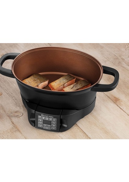 Russell Hobbs Multi Cooker 750W Büyük Kapasiteli 6,5 Litre, 8 Pişirme Programı, Dökme Alüminyum Kap - 28270-56