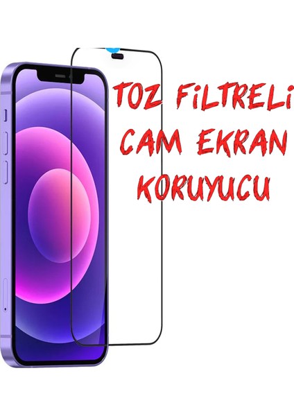 Iphone 13 Ekran Korucu Toz Filtreli 5d Full Ekran Koruyucu