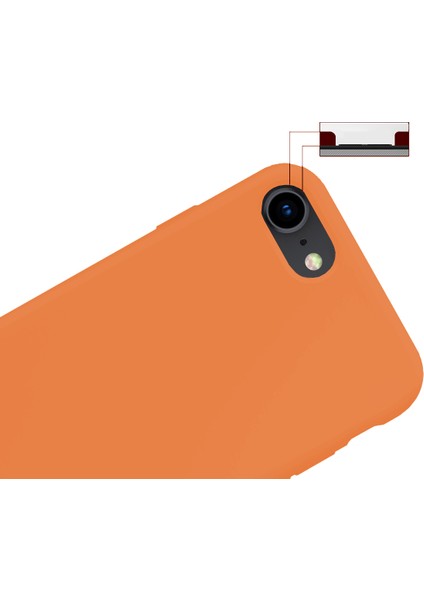 iPhone Se/8/7 Rubber Fit Kılıf Light Orange