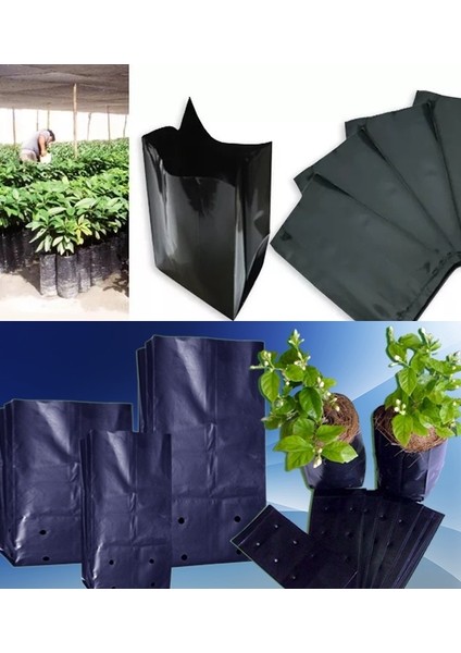 Fidan Poşeti 25x50 Cm Fidan Torbası Fide Poşeti Fide Torbası Siyah Fidan Ağaç Tüpü