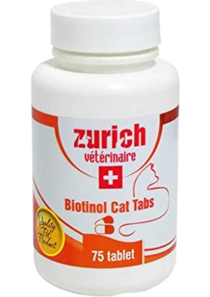 Zurich-Zurich Kediler Için Biotin Tüy Döküm Önleyici Tablet 75 Adet