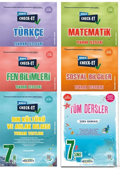 7. Sınıf Check-Et Tüm Dersler Tekrar Testleri ve Tüm Dersler Soru B.