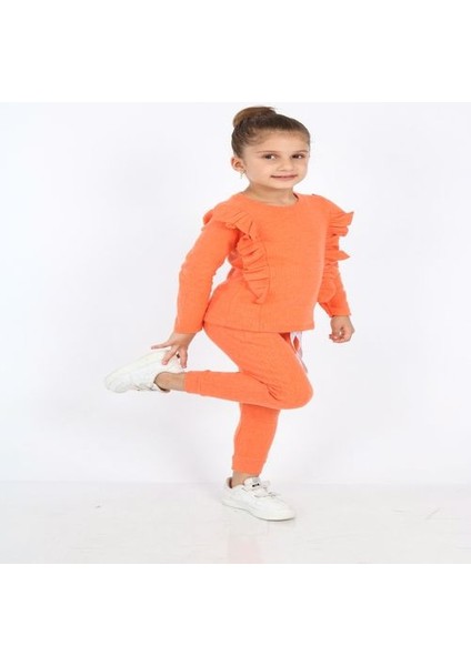 Kız Çocuk Mükemmel Fitilli Alt Üst Eşofman Takım