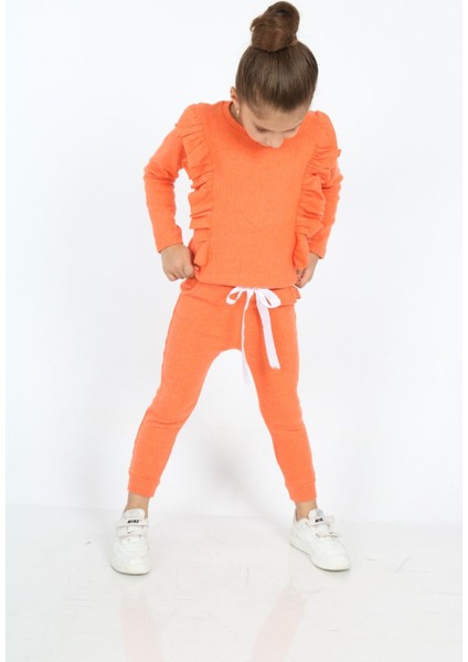Kız Çocuk Mükemmel Fitilli Alt Üst Eşofman Takım modelleri