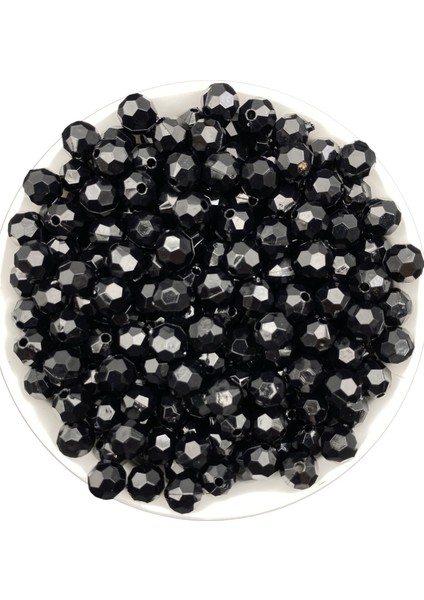 10MM Siyah Renk Petek Model Akrilik Boncuk,takı , Çanta Yapım Boncuğu (100GR,~200 Adet) fiyatları