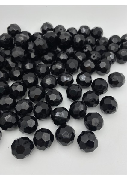 100GR 22MM Siyah Renk Petek Model Akrilik Boncuk,takı, Çanta Yapım Boncuğu (100GR,~16 Adet) fiyatları