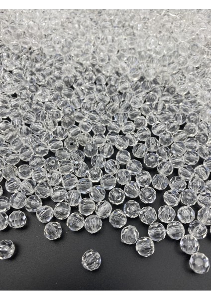 50GR 8mm Şeffaf Renk Petek Model Akrilik Boncuk,takı , Çanta Yapım Boncuğu ( 50GR,~200 Adet) fiyatları