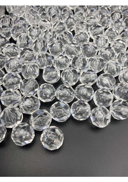 100GR 20MM Şeffaf Renk Petek Model Akrilik Boncuk,takı, Çanta Yapım Boncuğu (100GR,~26ADET)