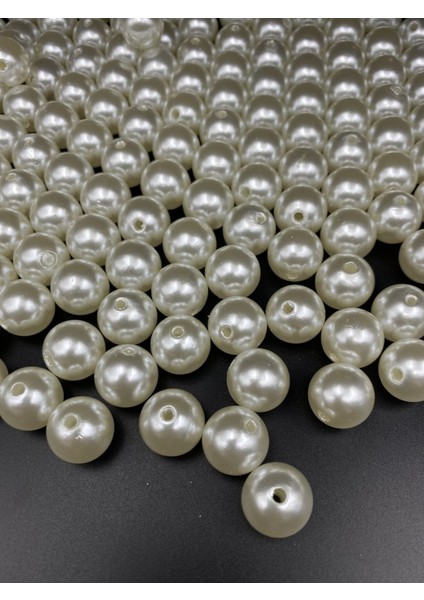 100GR 16MM Krem Renk Lüks / Lüx Kaplama Plastik Inci Boncuk Çanta,takı Boncuğu (100GR,~45 Adet) fiyatları