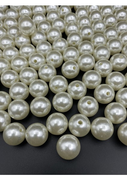 100GR 18MM Krem Renk Lüks / Lüx Kaplama Plastik Inci Boncuk Çanta,takı Boncuğu (100GR,~33 Adet) fiyatları