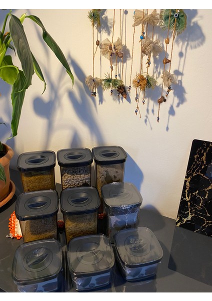 Kilitli Sızdırmaz Kapaklı Saklama Kabı 9'Lu 3 Adet 1700ML - 3 Adet 1100ML - 3 Adet 500ML