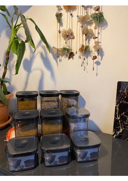 Kilitli Sızdırmaz Kapaklı Saklama Kabı 9'Lu 3 Adet 1700ML - 3 Adet 1100ML - 3 Adet 500ML modelleri