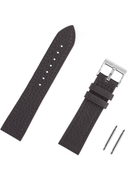 24MM Koyu Kahverengi Hakiki Floter Deri Saat Kordonu Kayış