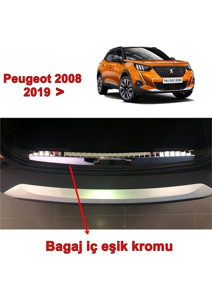 Peugeot 2008 Bagaj Iç Eşik Nikelajı 2019 Sonrası 1 Prç. P Çelik