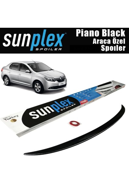 Renault Symbol Bagaj Üstü Spoyler 2013 Sonrası Pianoblack Uyumlu