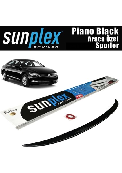 Vw Passat B8 Uyumlu Bagaj Üstü Spoyler Piano Black A+ Kalite