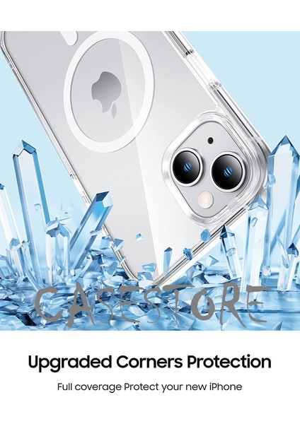 Apple Iphone 14 Plus Uyumlu Kılıf Orijinal Magsafe Clear Crystal Şeffaf Benks Magnetic Sararma Yapmaz Lisanslı Ürün Antishock Dropshock Zırh Military Frosted Anti-Fall Full Body indirimleri