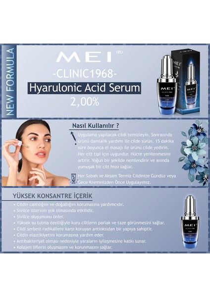 Yoğun Nemlendirici 2% Hyaluronic Acid B5 Based Serum 30 ml