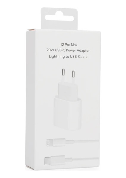 Apple iphone 20W 12/12PRO Max - 11/11PRO Max Uyumlu 20W Şarj Aleti Seti Usbc Başlık ve Kablo Hızlı Şarj