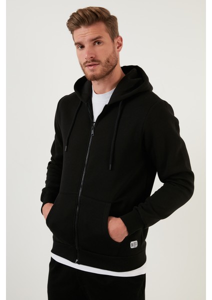 Regular Fit Kapüşonlu Fermuarlı İçi Tüylü Yumuşak Şardonlu Kışlık Sweat Erkek SWEAT 5905340 modelleri