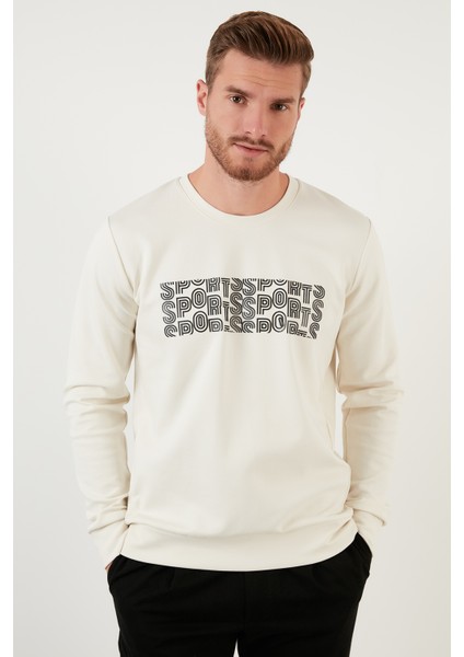 Baskılı Regular Fit Bisiklet Yaka Pamuklu Sweat Erkek Sweat 5905327 fiyatları