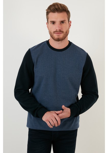 Pamuklu Regular Fit Bisiklet Yaka Sweat Erkek Sweat 59052111 fırsatları