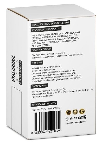 Beauty Hyaluronic Acid B3-B5 Serum & Özel Formül & %3 Hyaluronik Asit & %2 Vitamin B3-B5 & %1 Squalene modelleri