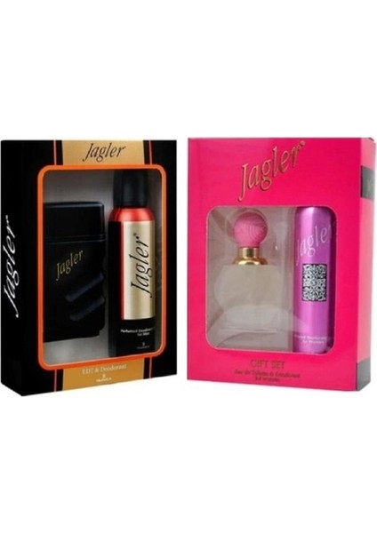 Erkek Parfüm 50 ml Set + Jagler Bayan Parfüm 90 ml 2'li Set
