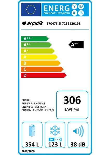 570475 Eı No Frost Buzdolabı