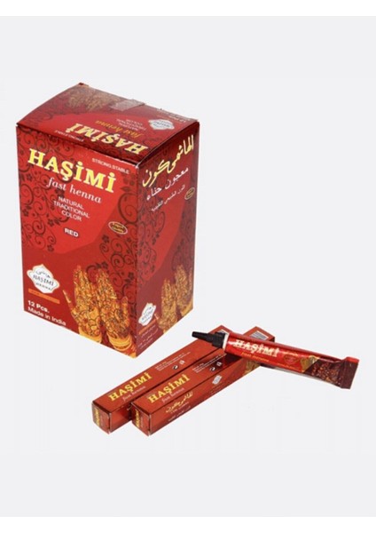 Kına - Tüp Kına Haşimi - 1 Paket - Kırmızı Renk - 12 Adet fırsatları