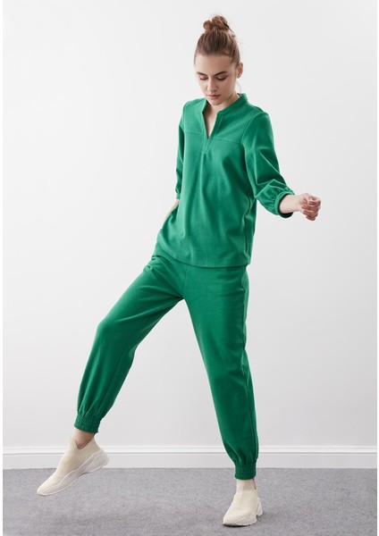 Beli ve Paçası Lastikli Örme Pantolon modelleri