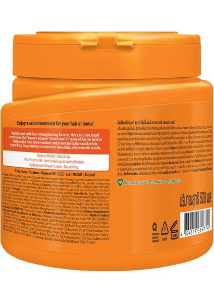 Honey Treatment Wax 500 ml Biotin ve Bal İçeren Onarıcı Saç Maskesi Hidrolize Buğday Proteinli fiyatları