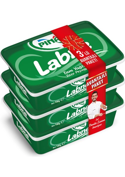 Labne Tam Yağlı Taze Peynir 3X180 G