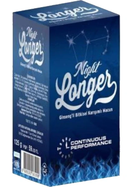 Night Longer Ginsengli Bitkisel Karışımlı Macun 125 gr