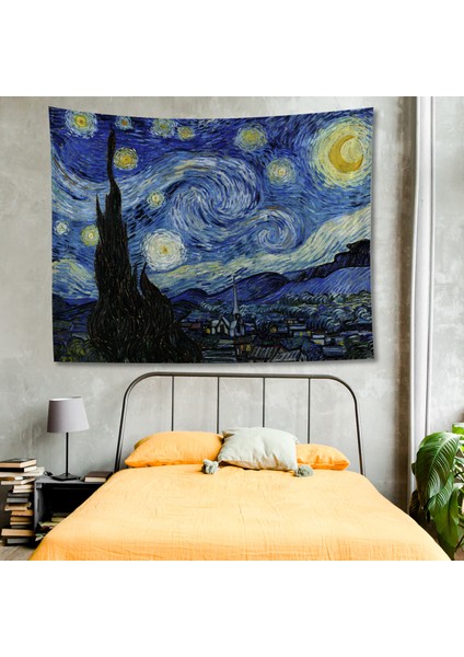 Yıldızlı Gece The Starry Night Duvar Örtüsü Vincent Van Gogh Sanat Duvar Örtüsü