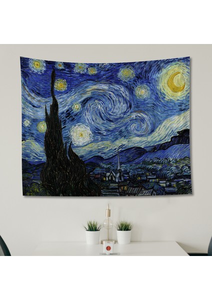 Yıldızlı Gece The Starry Night Duvar Örtüsü Vincent Van Gogh Sanat Duvar Örtüsü