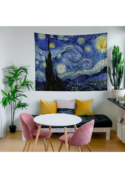 Yıldızlı Gece The Starry Night Duvar Örtüsü Vincent Van Gogh Sanat Duvar Örtüsü