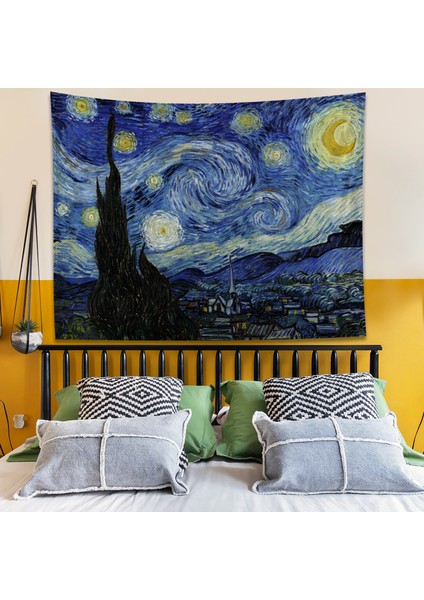 Yıldızlı Gece The Starry Night Duvar Örtüsü Vincent Van Gogh Sanat Duvar Örtüsü