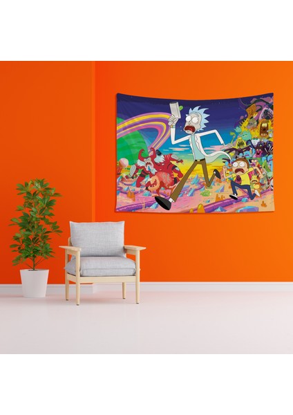Rick And Morty Duvar Örtüsü Çocuk Odası Duvar Dekoru